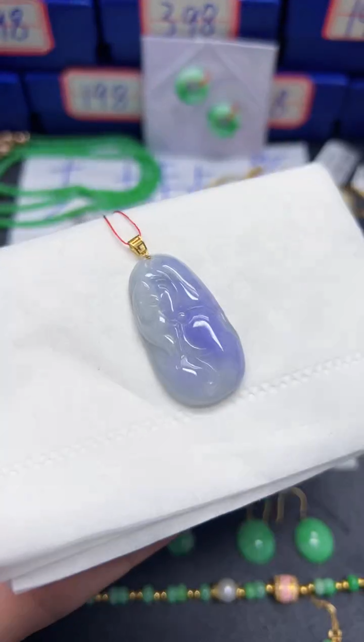 【闪购商品】翡翠颈饰18K金镶嵌Y缅料A货/支持复检/一件