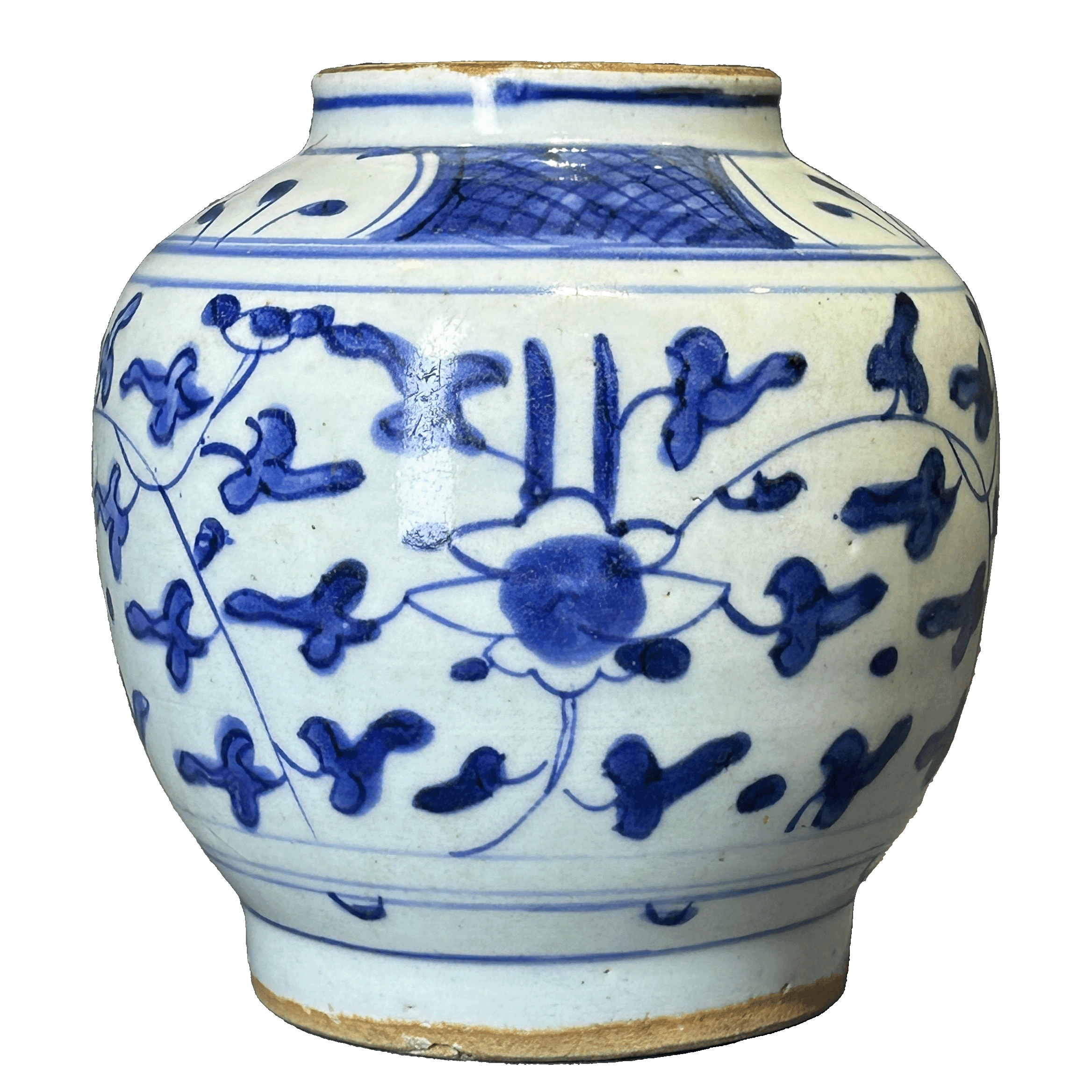 25199912x青花缠枝花卉纹罐