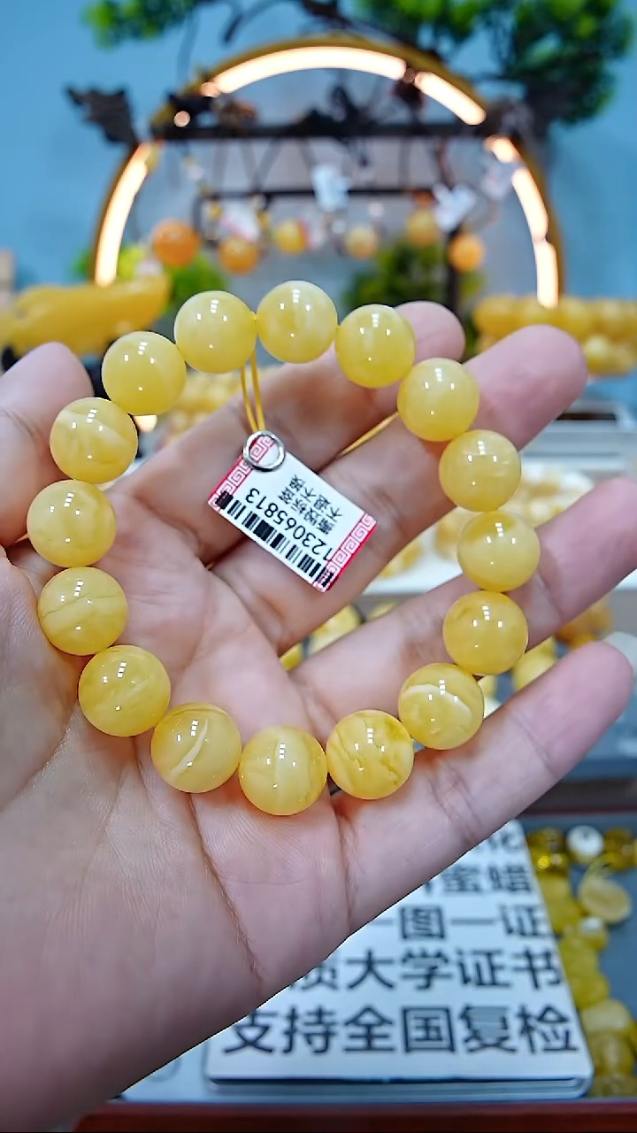 未镶嵌蜜蜡手串*******13+