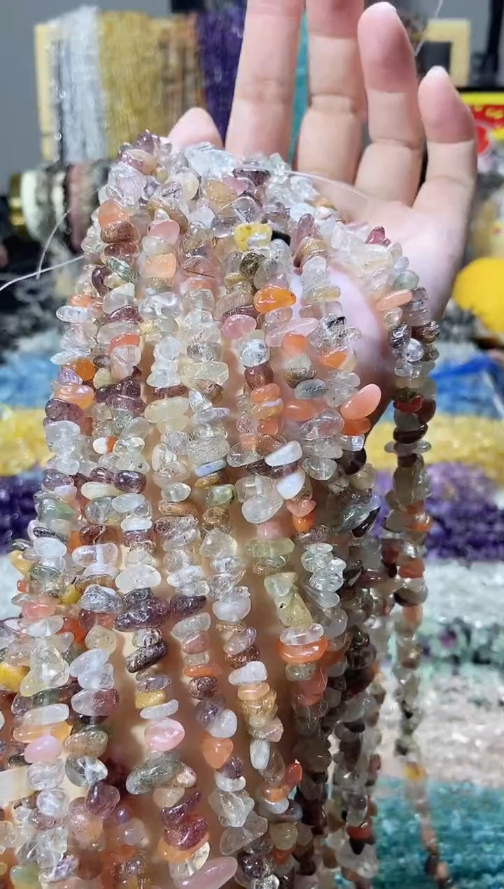 未镶嵌珠宝半成品水晶彩发晶