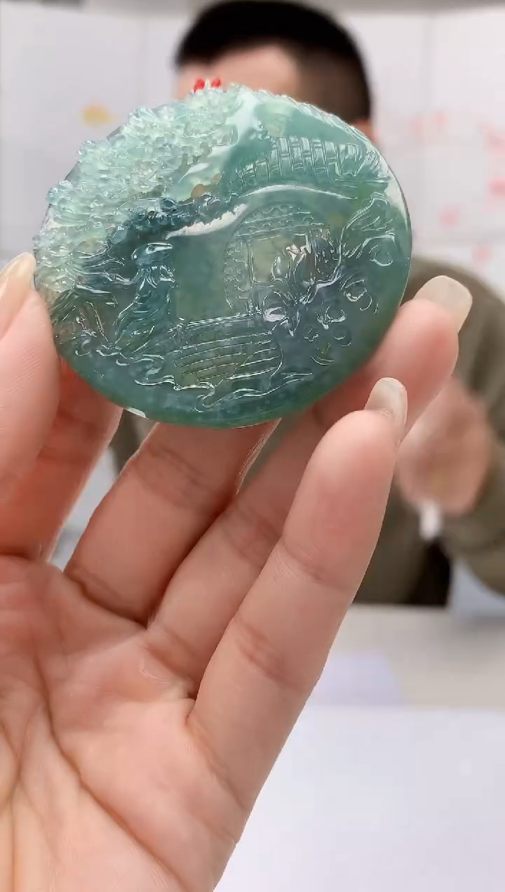 【闪购商品】定制翡翠未镶嵌4812lr-毛货挂件15