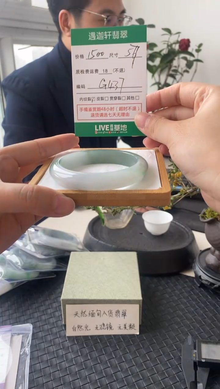 未镶嵌手镯翡翠G437 圈口57