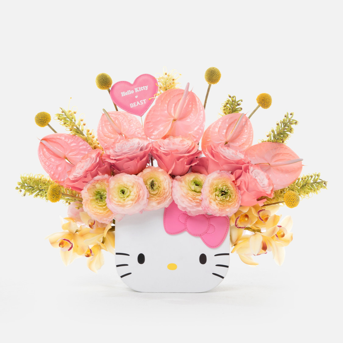 野兽派xHello Kitty“快乐上头”粉黄花冠