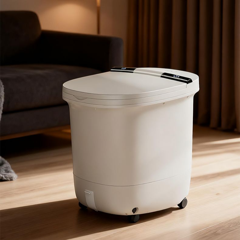 泰昌泡脚桶加热恒温家用全自动气囊足浴盆TC-055D(气囊)杏