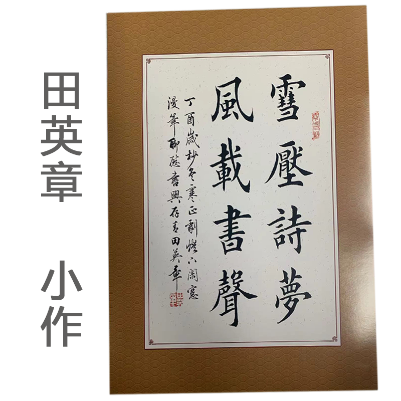 田英章小作雪压诗梦 风载书声印刷卡纸练字帖
