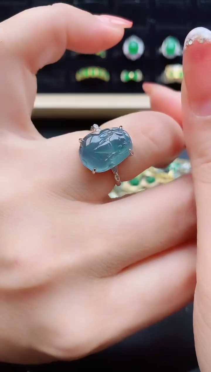 【闪购商品】翡翠戒指银S925镶嵌1212