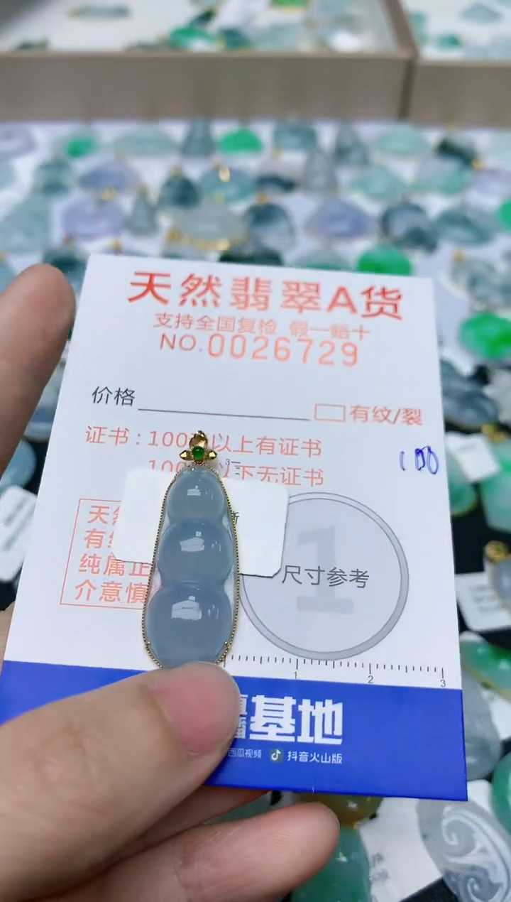 【闪购商品】翡翠颈饰18K金镶嵌天然翡翠A货    100