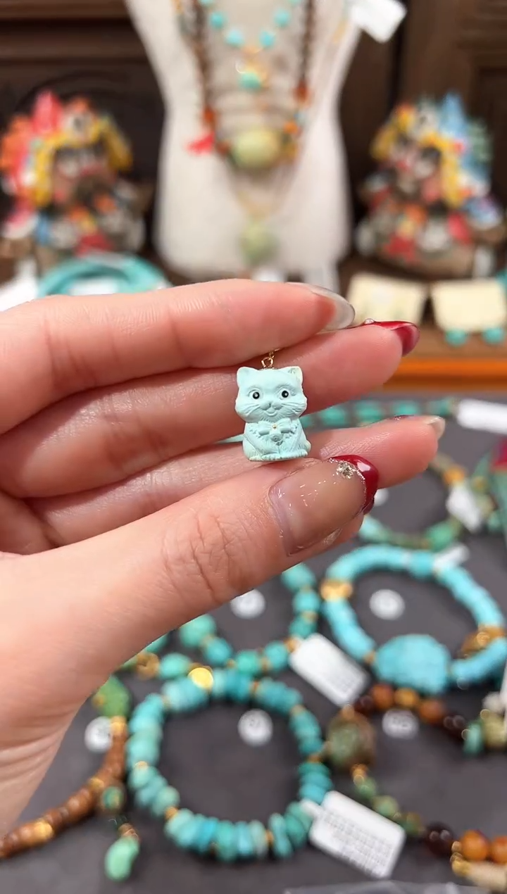 【闪购商品】绿松石提溜18K金镶嵌绿松石提溜