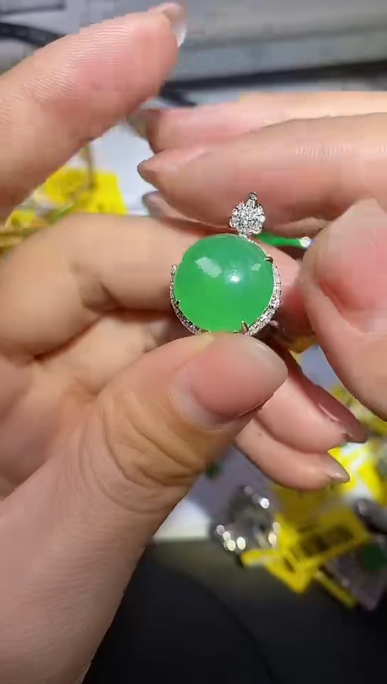 【闪购商品】翡翠戒指18K金镶嵌18k金戒指