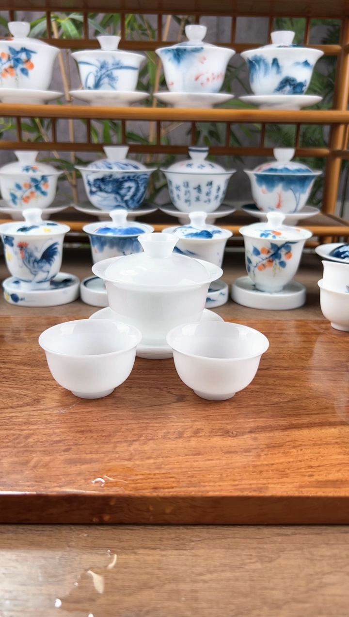 【闪购商品】高冰纯白130ml三才+小和顺杯3个