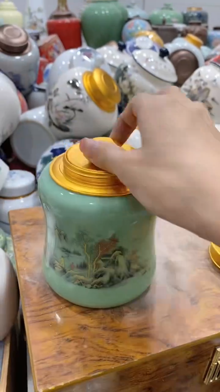 摆件陶茶叶罐密封罐储存罐