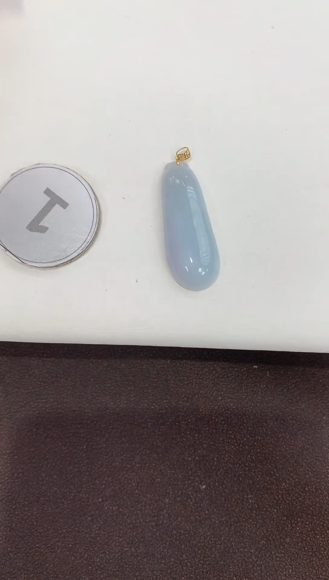 颈饰18K金镶嵌翡翠缅甸a货翡翠