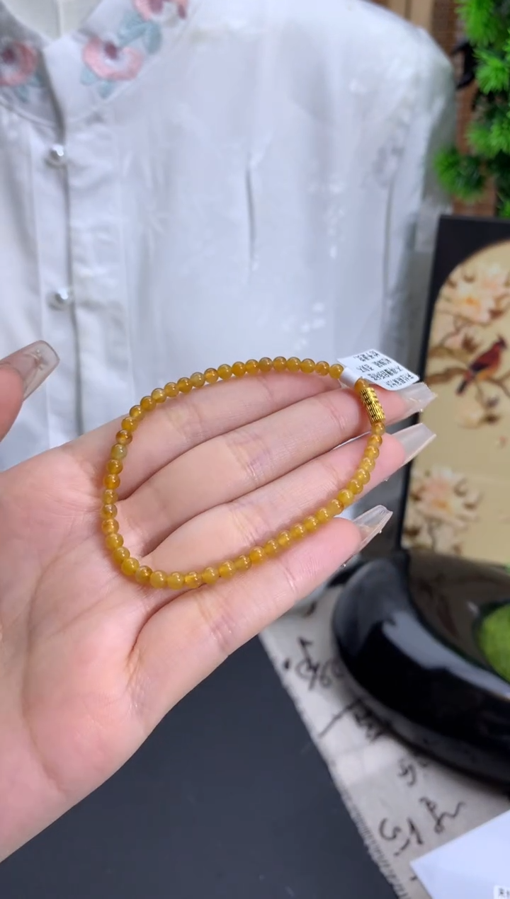 【闪购商品】翡翠手链未镶嵌卡3.5mm