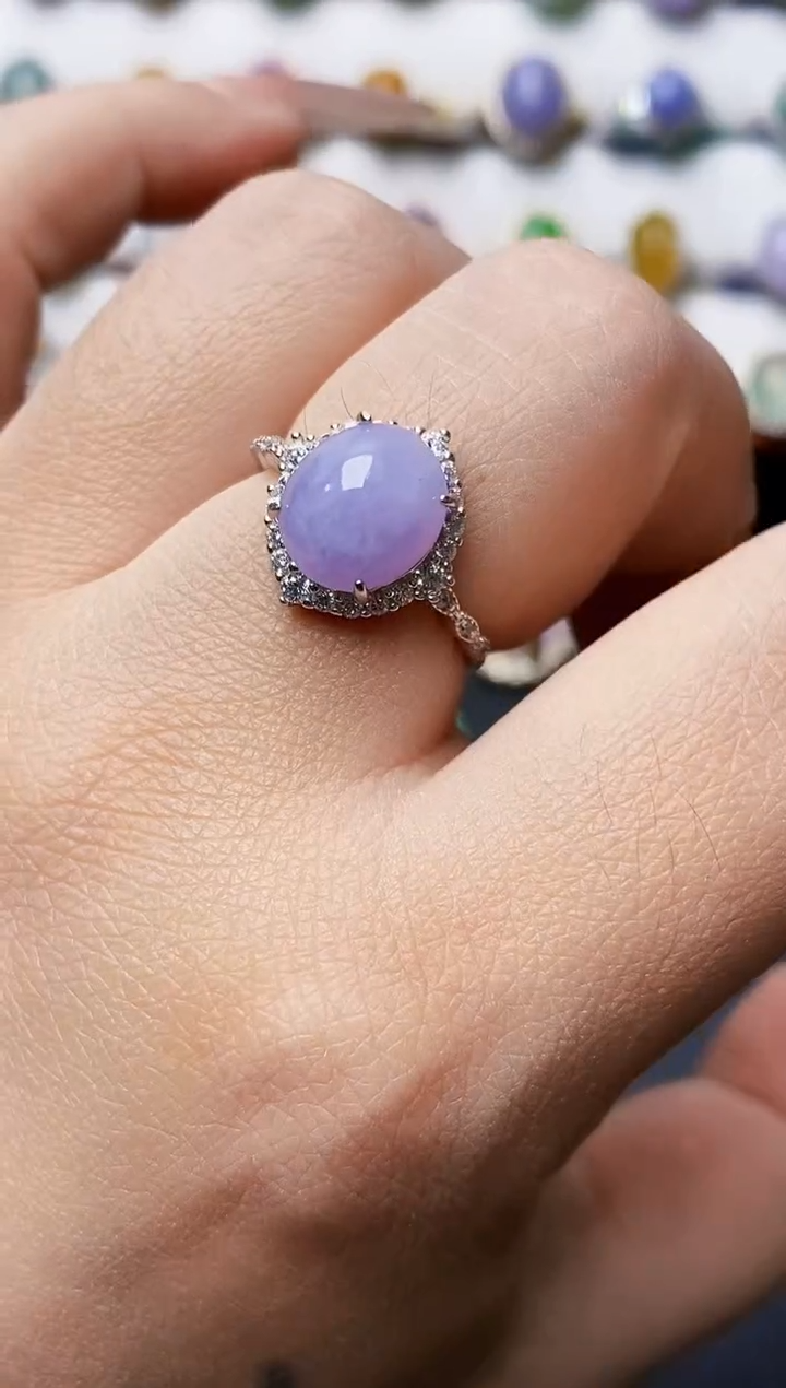 银S925镶嵌戒指翡翠1329