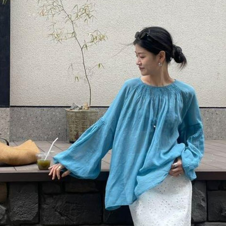 卡麦酱-SOUL 灯笼袖防晒衬衫 7078523