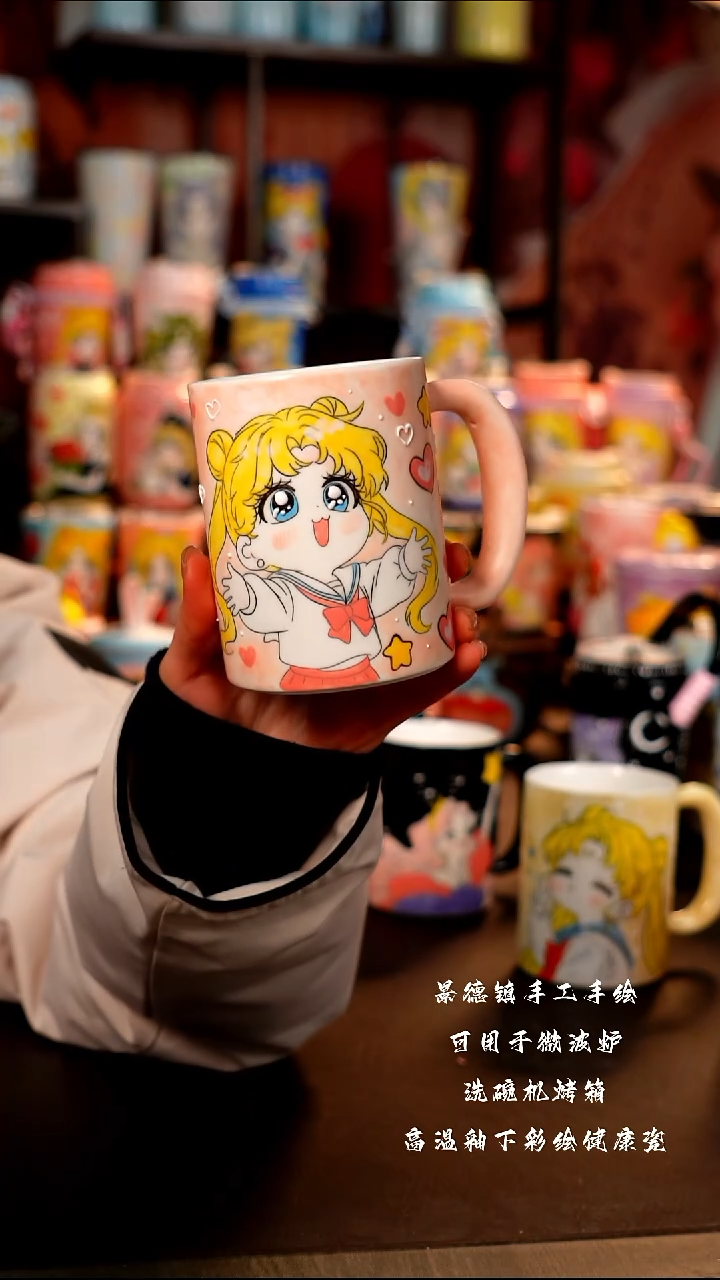 景德镇手工手绘陶瓷杯杯