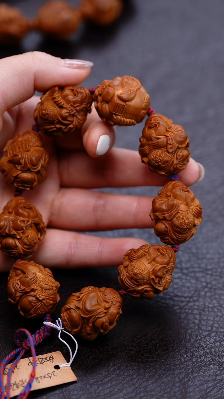 手串/手链橄榄核箱*龙财神题材