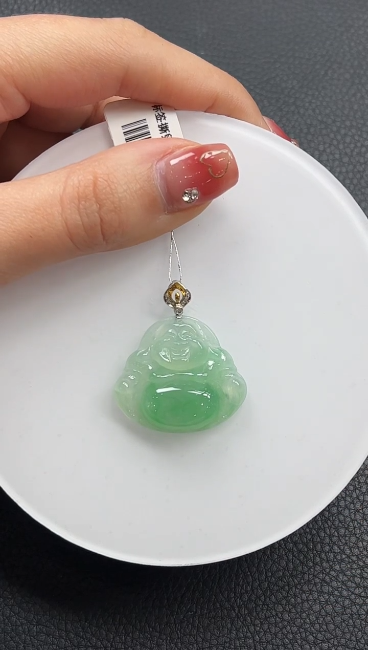 【闪购商品】翡翠颈饰18K金镶嵌佛公