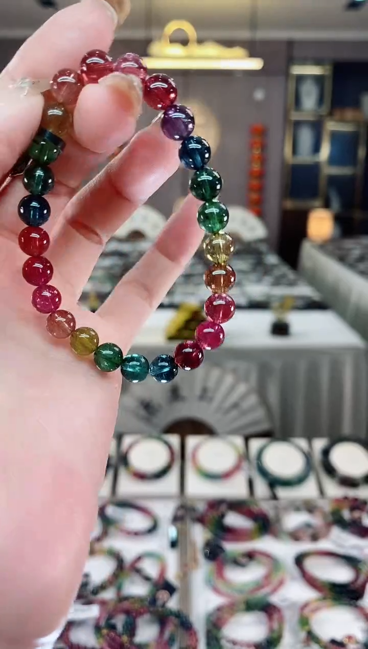 【闪购商品】收藏级单圈手串7mm+未镶嵌碧玺一物一证dan