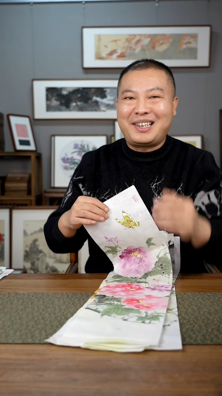 书法协会会员老师作品-牡丹