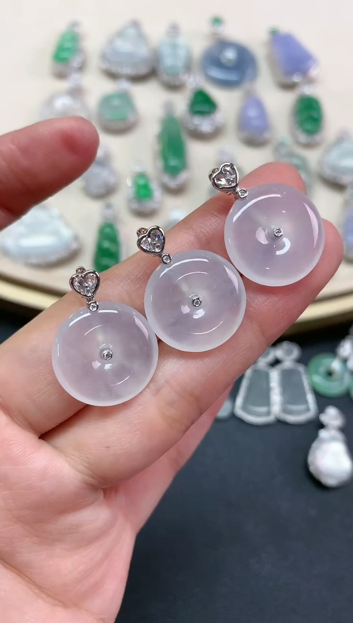 【闪购商品】翡翠吊坠(不含链)18K金镶嵌Q29|2980|多样性发其一