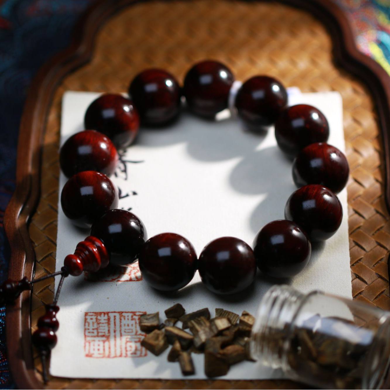 【曹总文玩】小叶紫檀木串（多样性发其一)F08