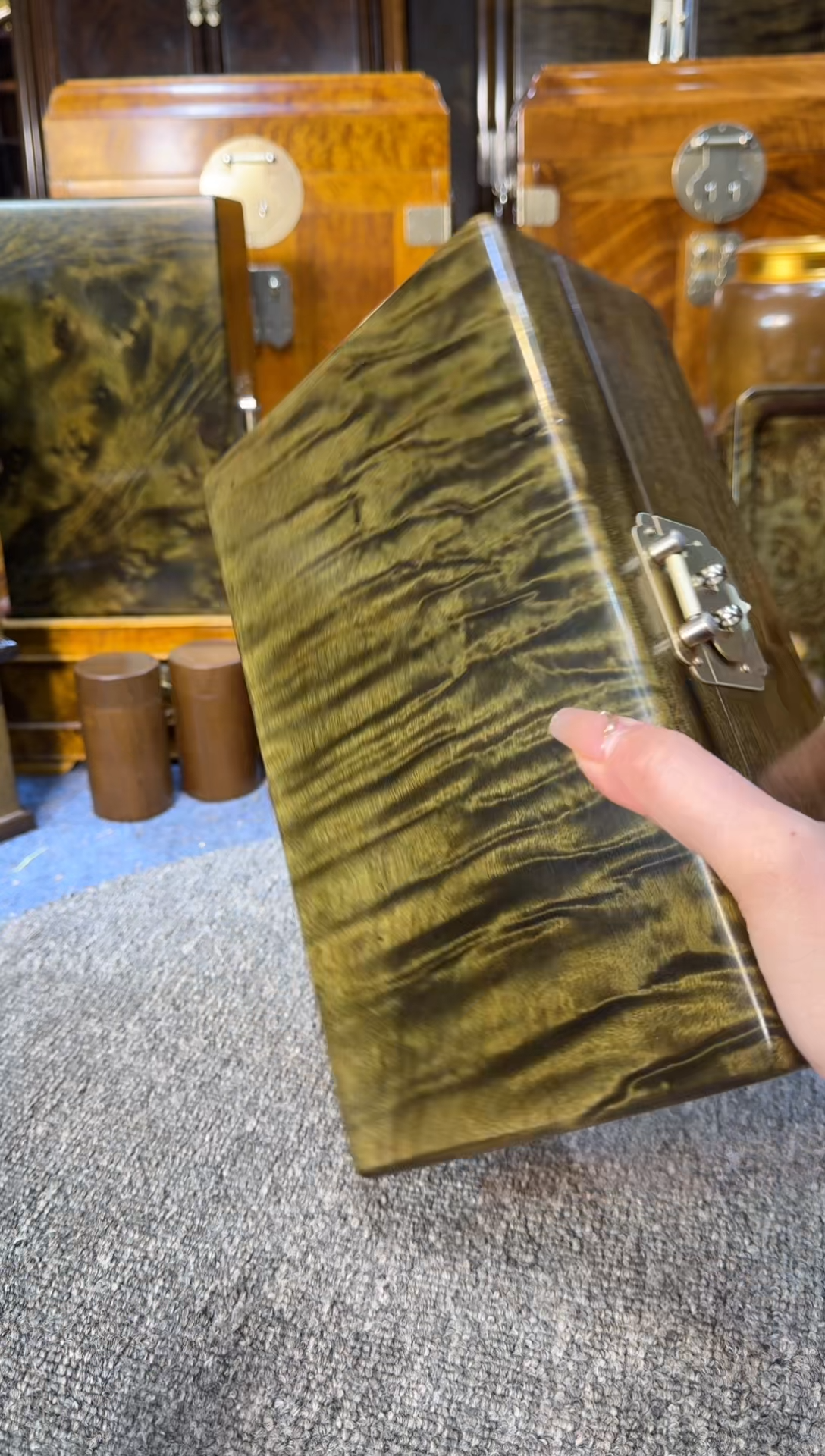 【闪购商品】乌木类成套家具精美精品阴沉乌木首饰盒Y92