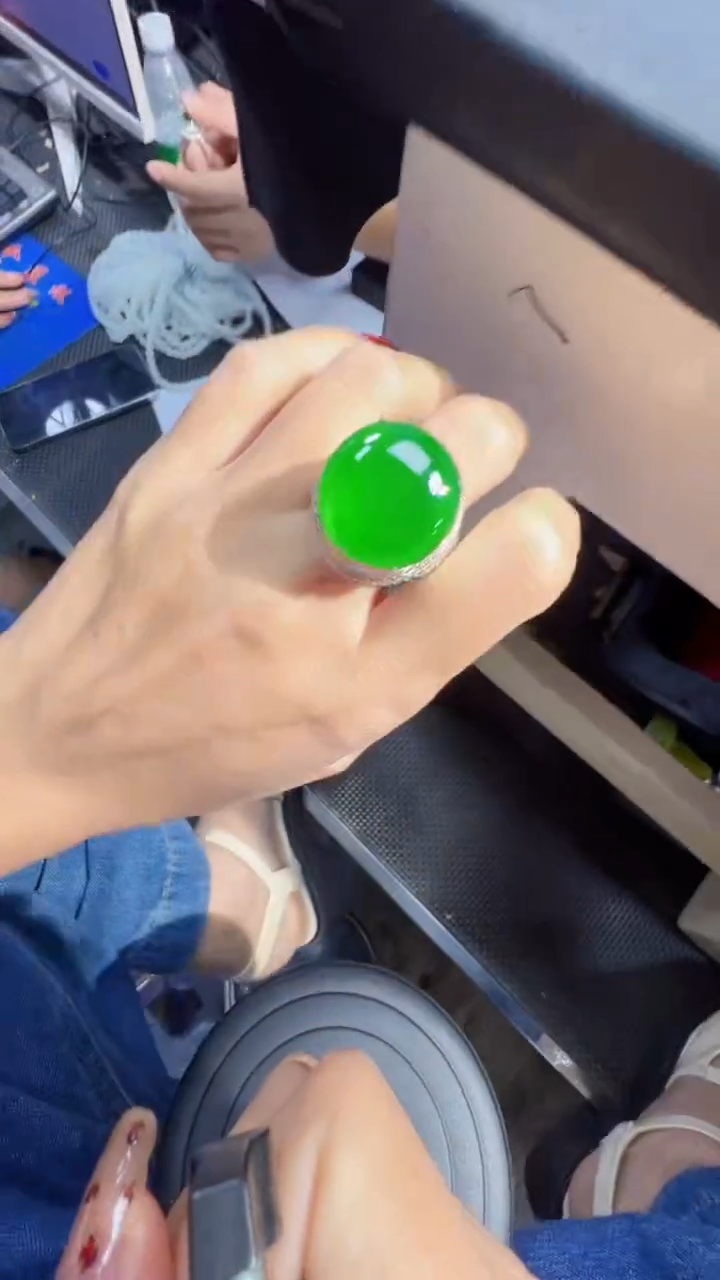 【闪购商品】定制翡翠银S925镶嵌蛋面1