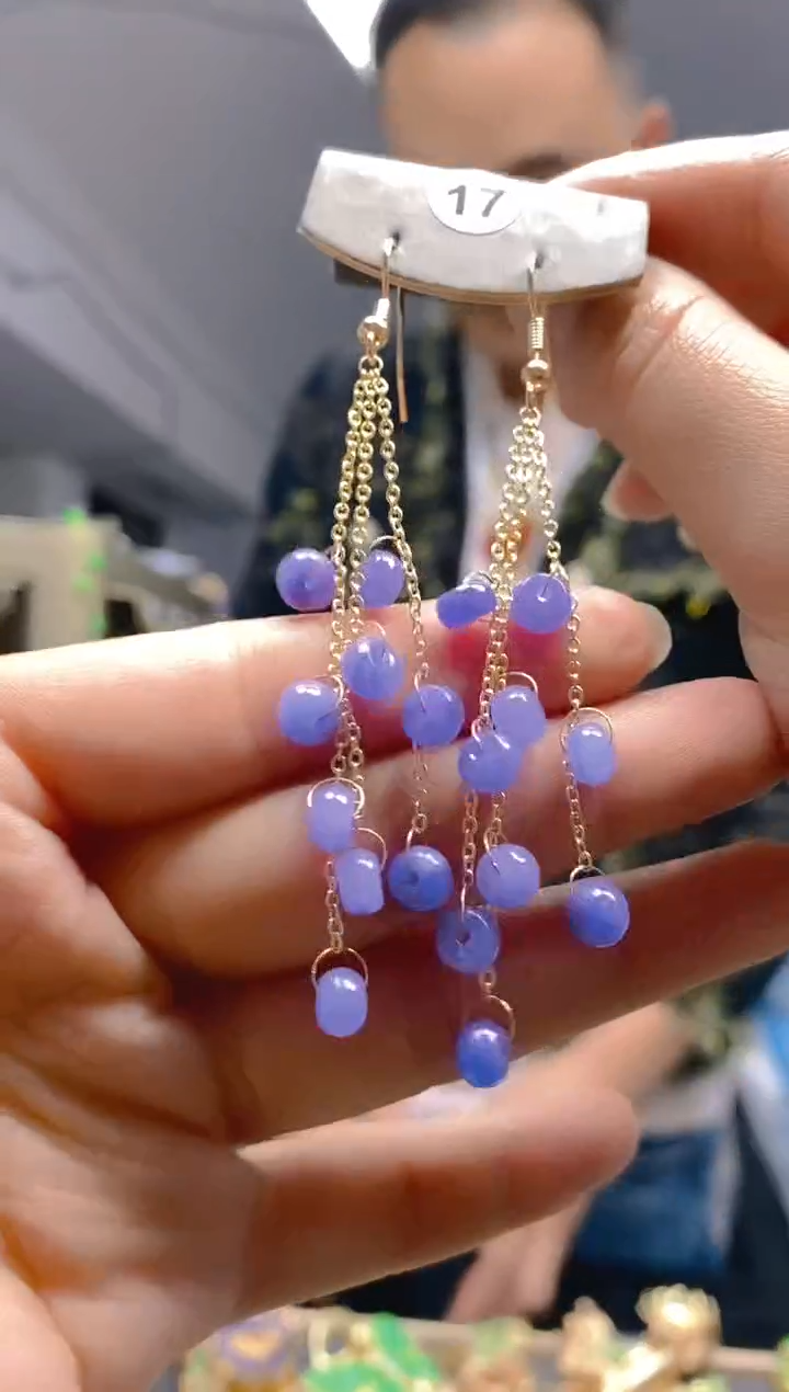 【闪购商品】翡翠耳饰合金0350翡翠耳钩