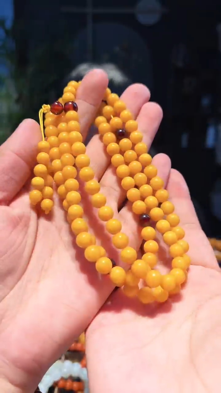 【闪购商品】蜜蜡手串未镶嵌108多圈