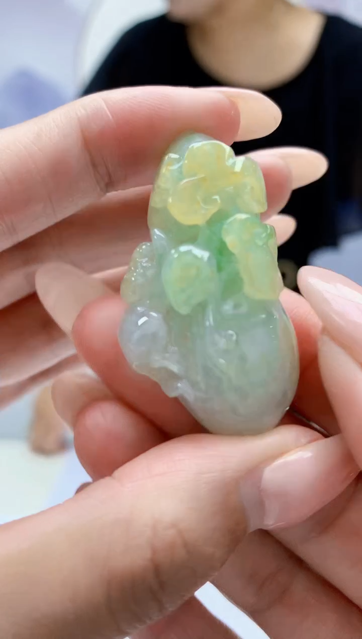 定制翡翠未镶嵌4902MM-毛货挂件73