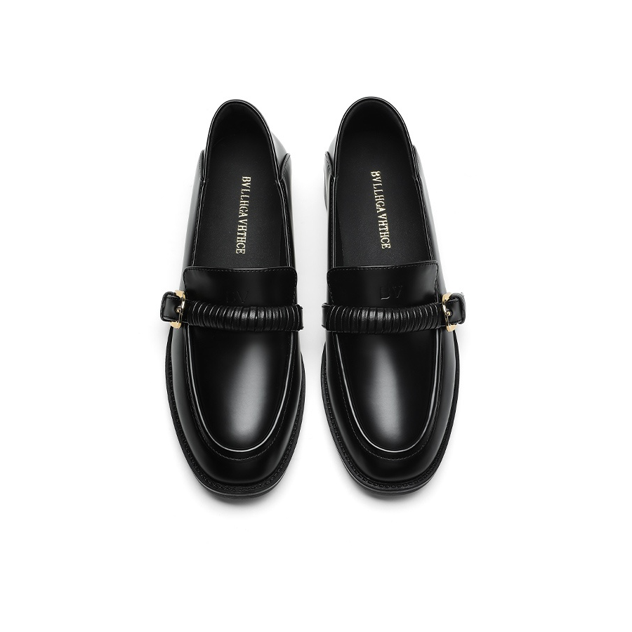 BVLLHGA VHTHCE【芯片】早春新款时尚百搭一脚蹬胎牛皮乐福鞋261BV