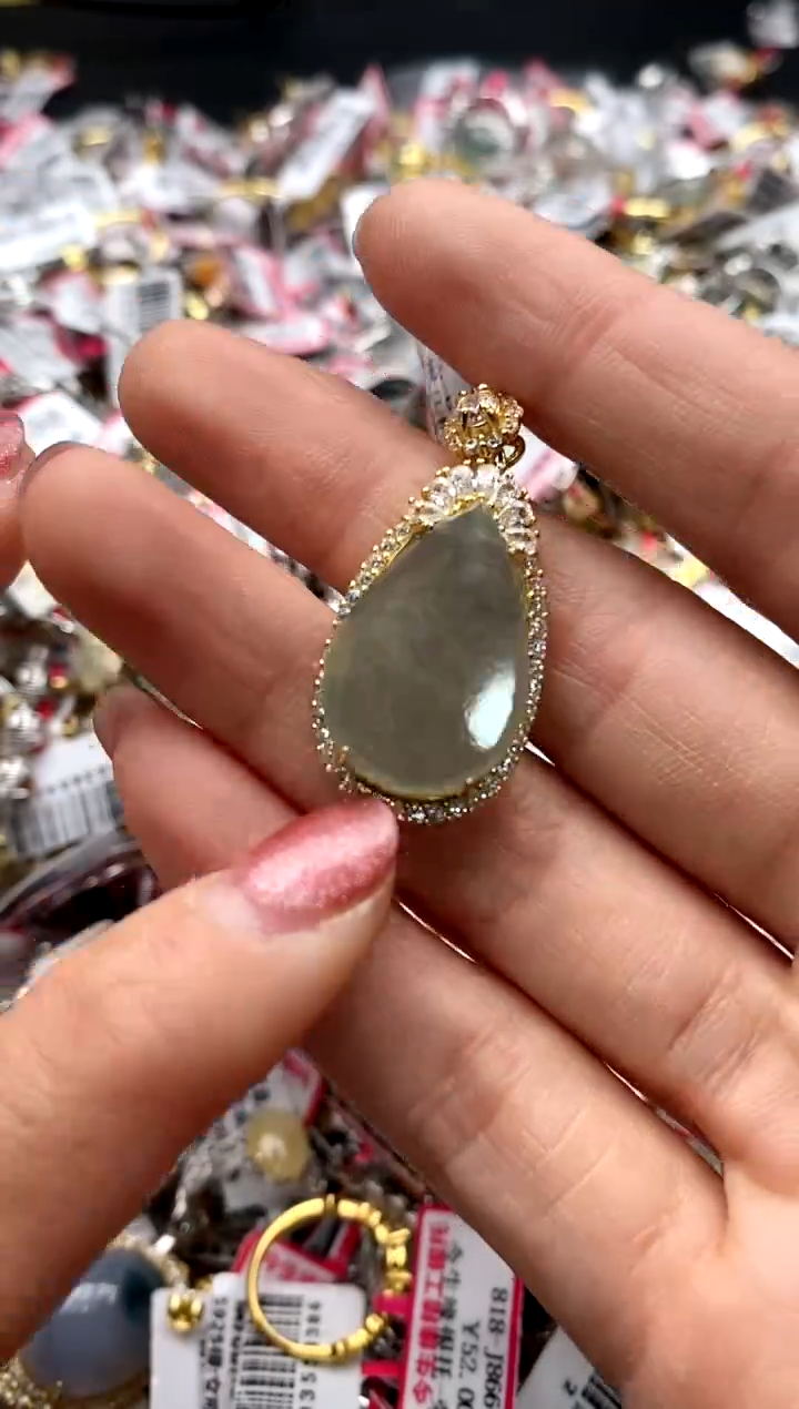 【闪购商品】翡翠戒指银S925镶嵌33333333    2