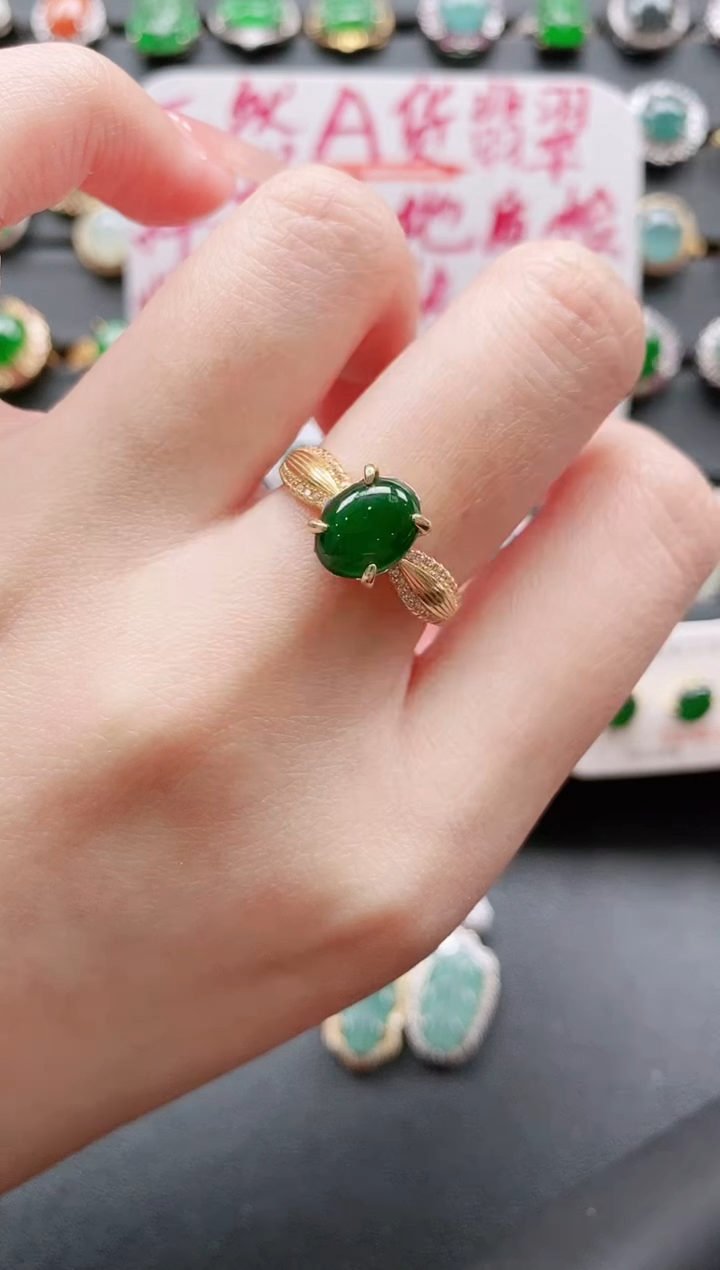 【闪购商品】翡翠戒指银S925镶嵌11111111