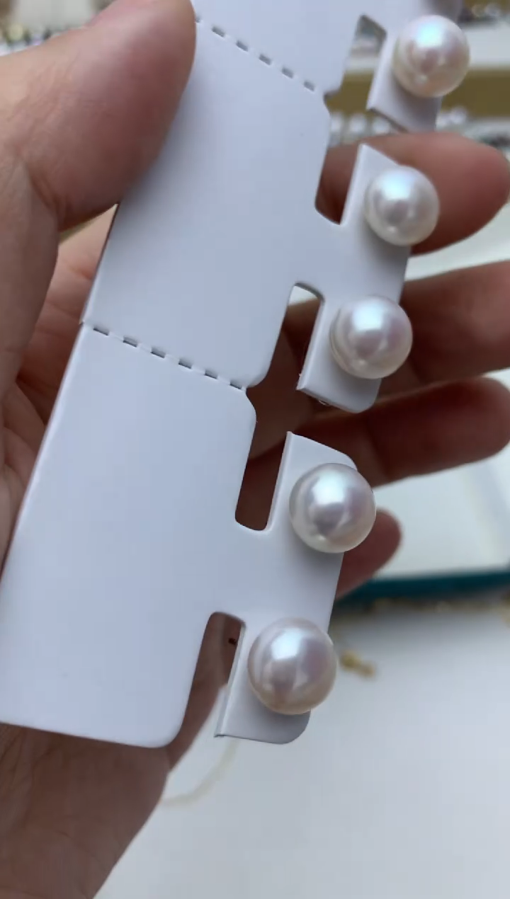 银S925镶嵌耳饰淡水珍珠e73 多样性发其一