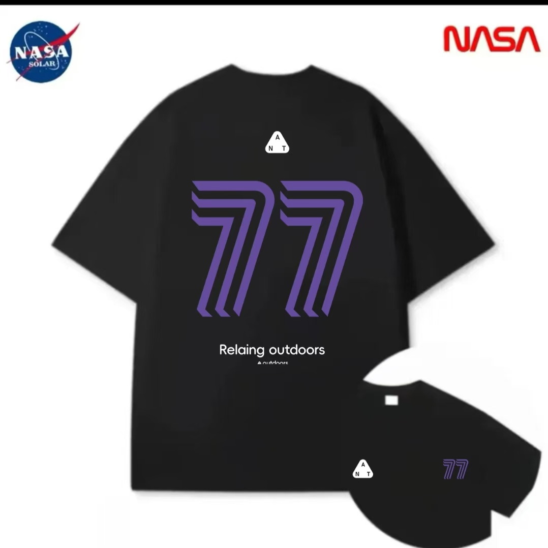 【NASA联名】纯棉夏季圆领短袖T恤休闲百搭宽松时尚男女同款A-11