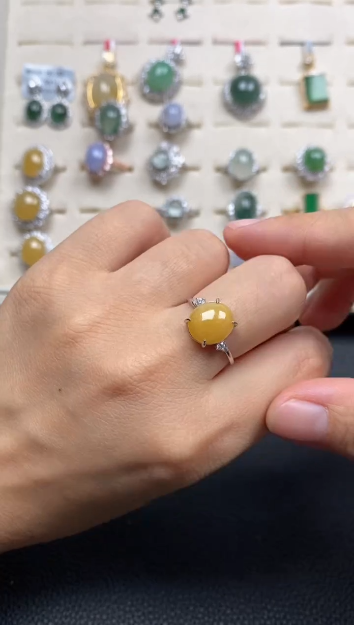 【闪购商品】翡翠戒指银S925镶嵌1111