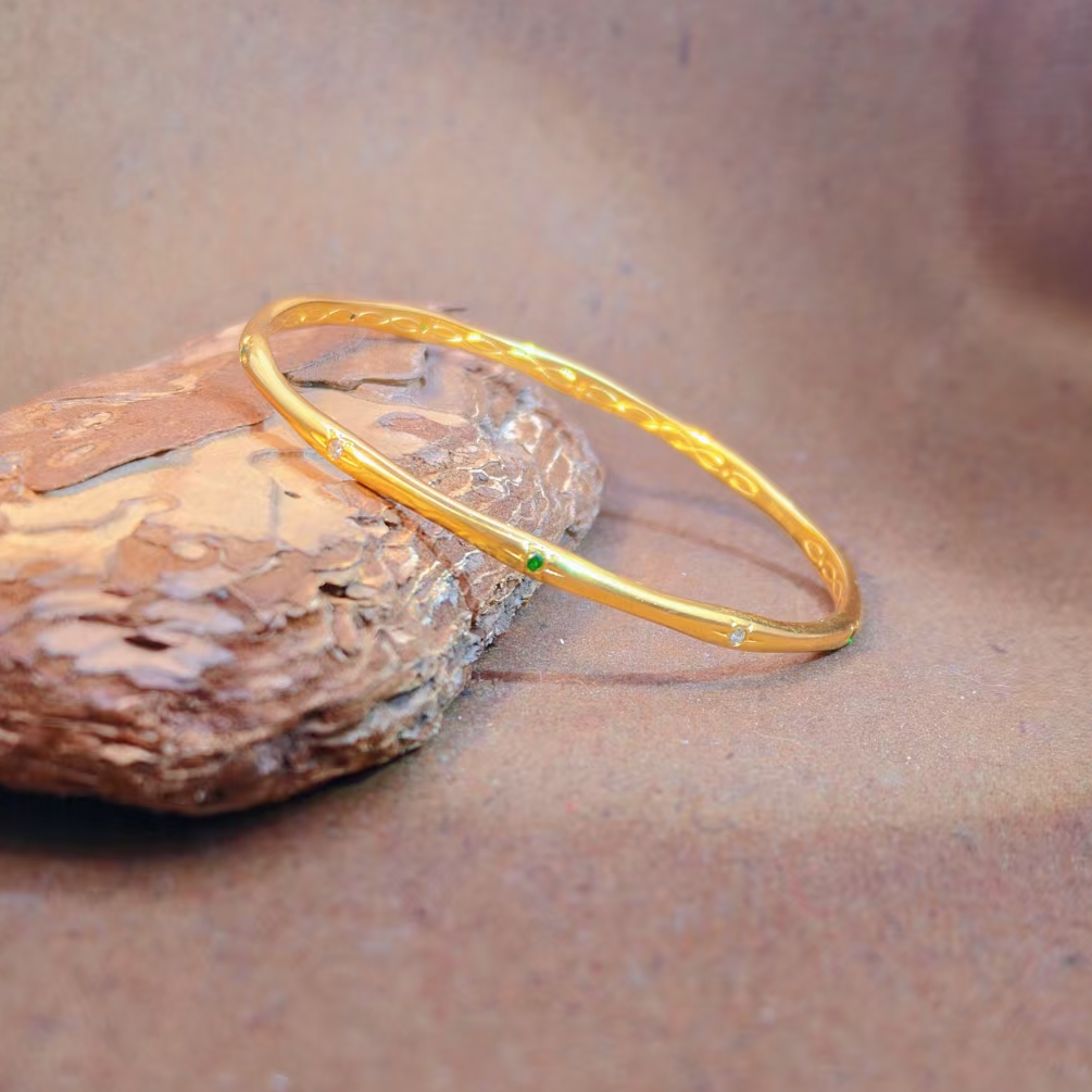 【琪琪专享】足金999 彩宝竹节手镯 圣诞礼物 年终狂欢季