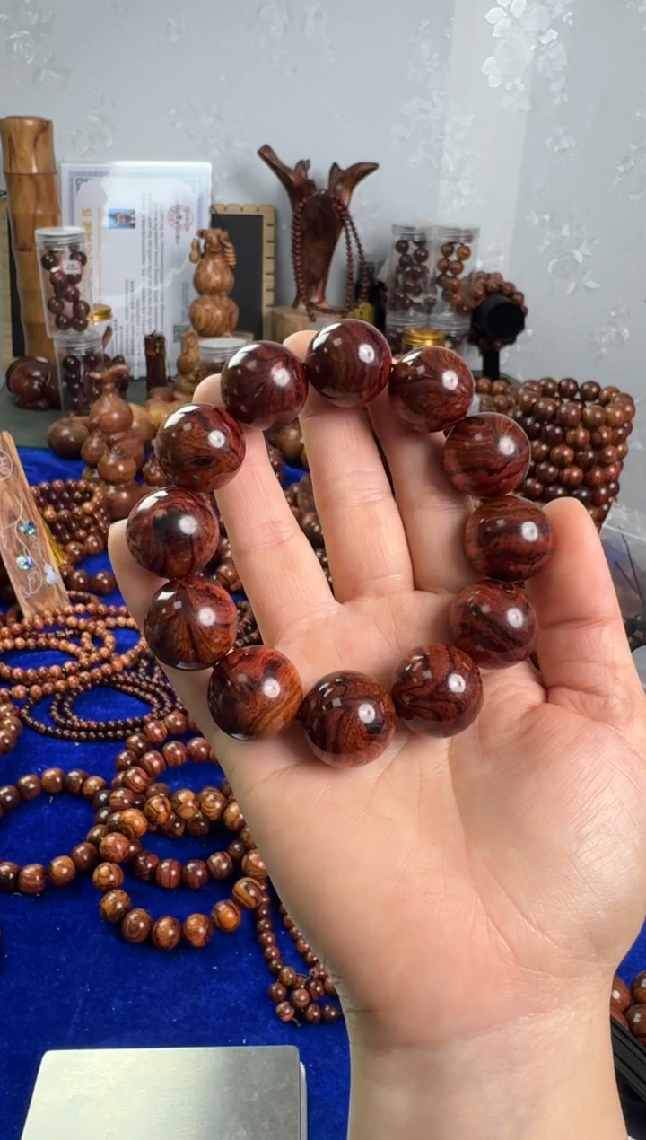 手串/手链黄花梨/降香黄檀正宗凤尾留疤丁2.0规格海黄手串