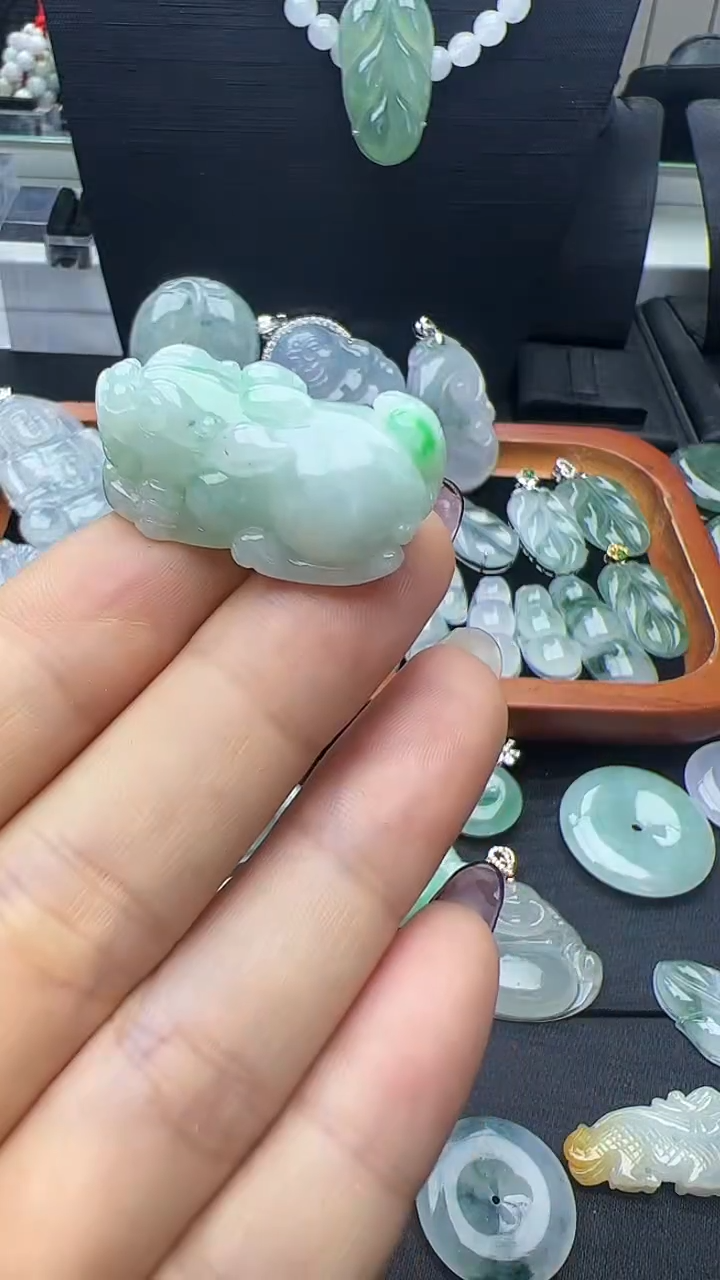 【闪购商品】翡翠颈饰未镶嵌貔貅