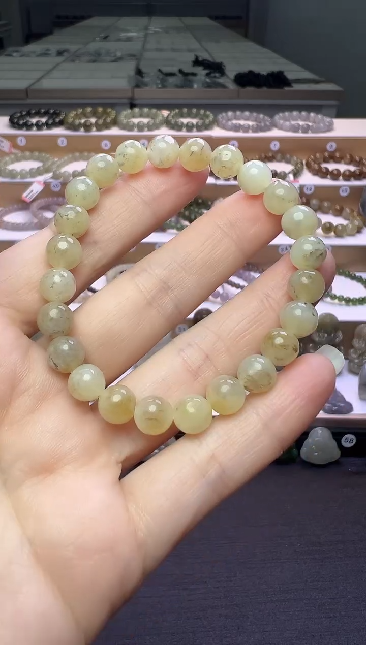 颈饰未镶嵌和田玉95号链接微包容卡8mm