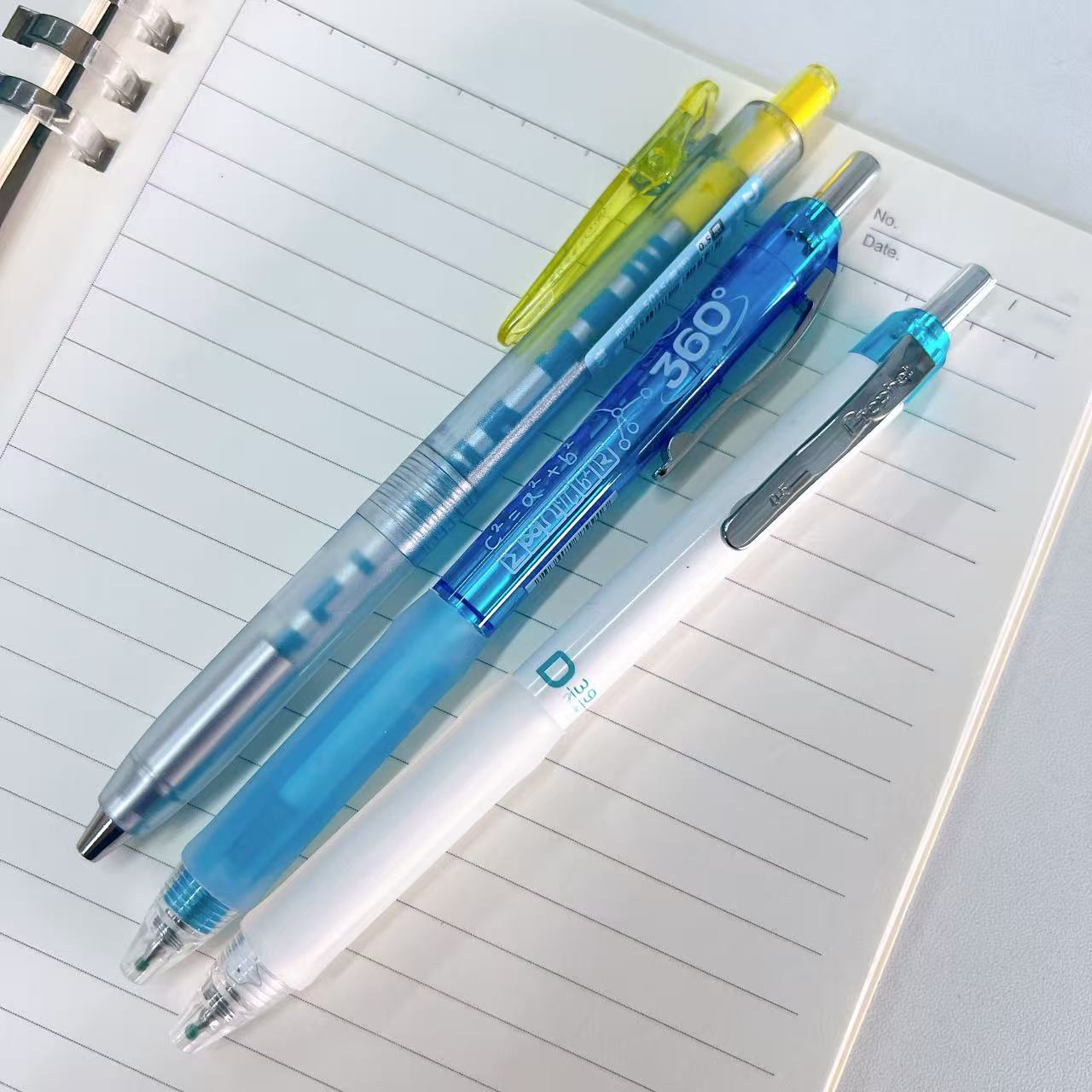 【黑墨-3支】E03蓝杆巅峰+极光+璀璨按动中性笔