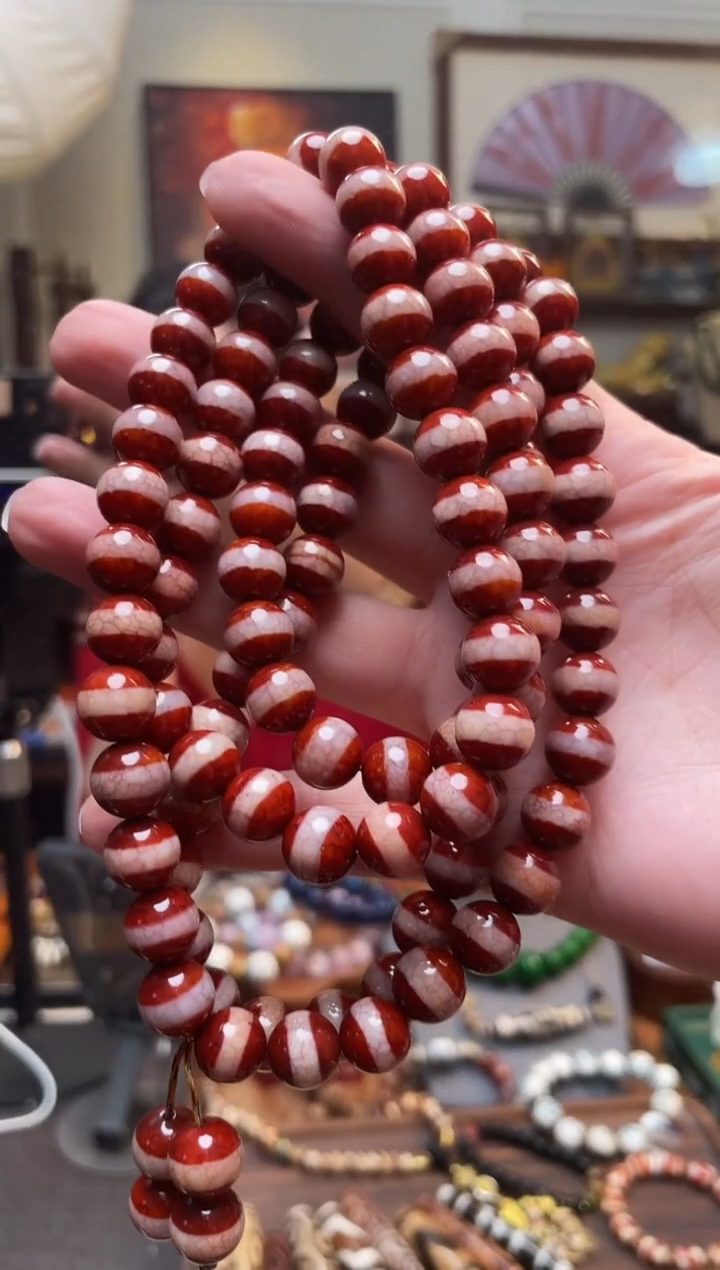 【闪购商品】柏香籽/百香籽手串0208-28龙鳞凤血顶级一线108念珠