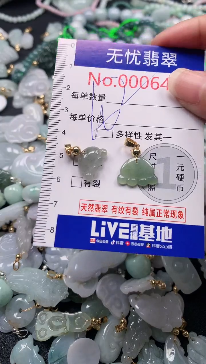 吊坠(不含链)未镶嵌翡翠6498