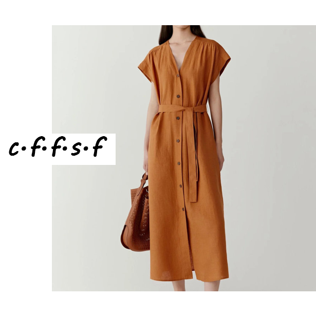 【裁缝方师傅家】文艺高智亚麻长款连衣裙宽肩无袖时尚气质纯色宽松