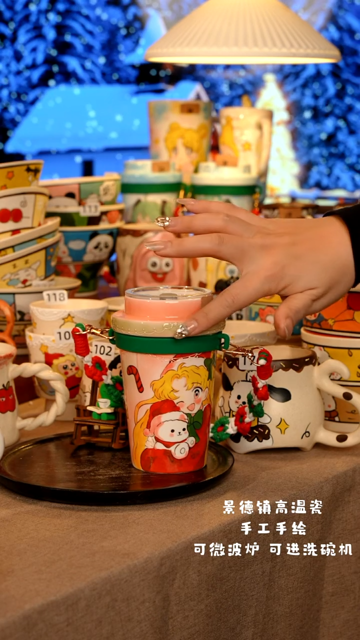 陶瓷033景德镇原创手作设计师款高温手工手绘