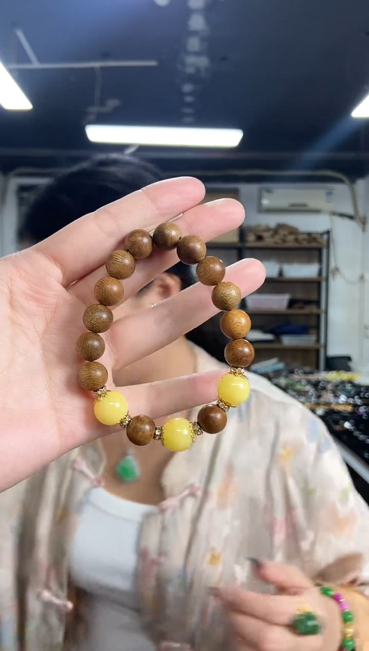 未镶嵌蜜蜡手链多样性发其一颜色微差