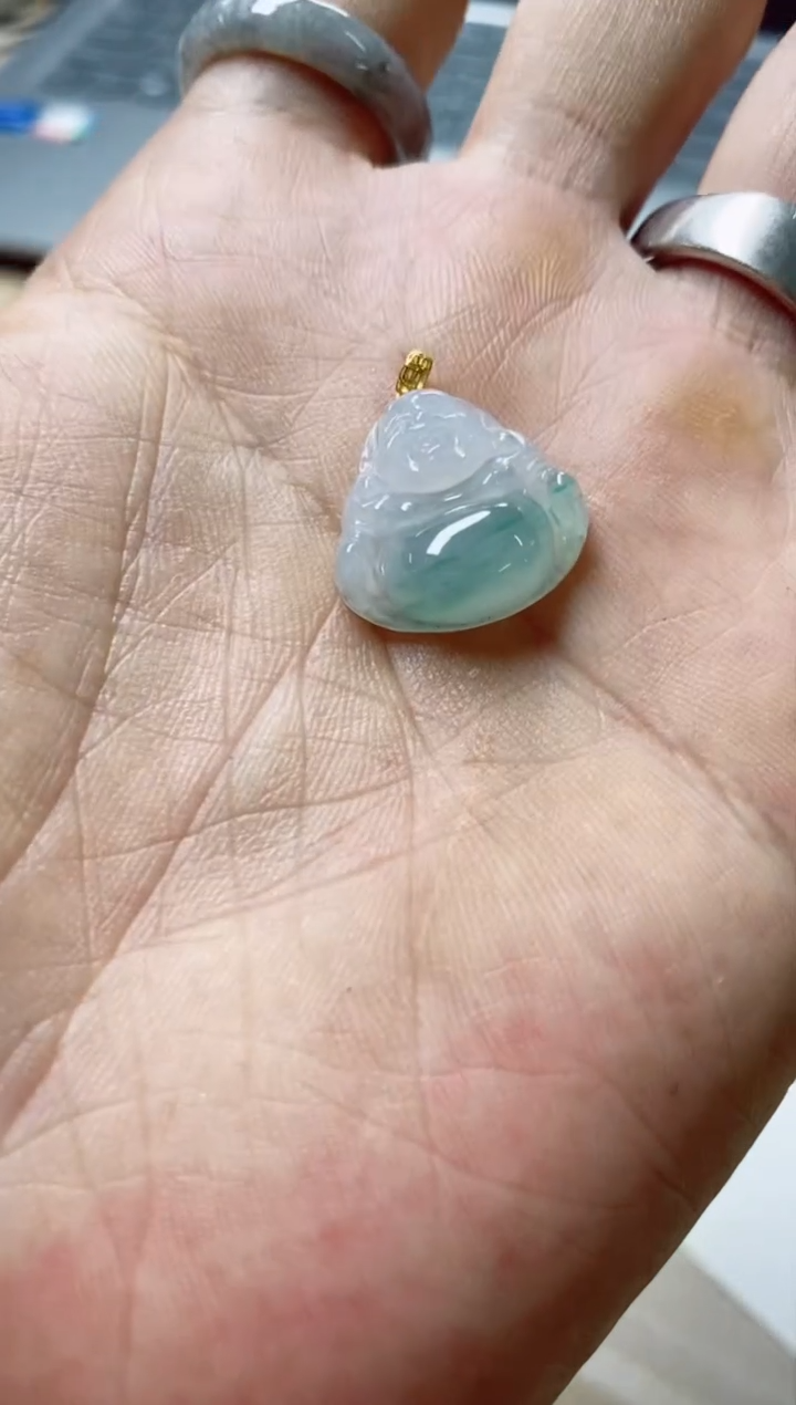 翡翠未镶嵌颈饰M****e11天然缅甸翡翠A货分四单