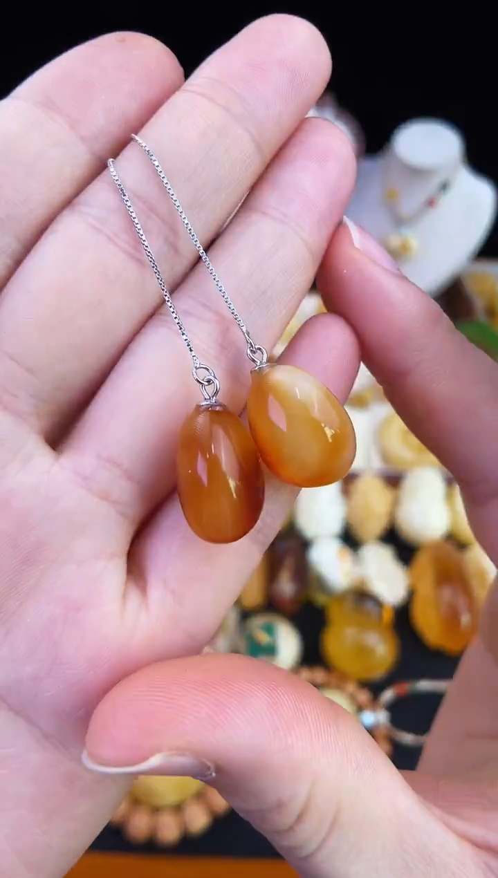 琥珀未镶嵌珠宝奇石柒月