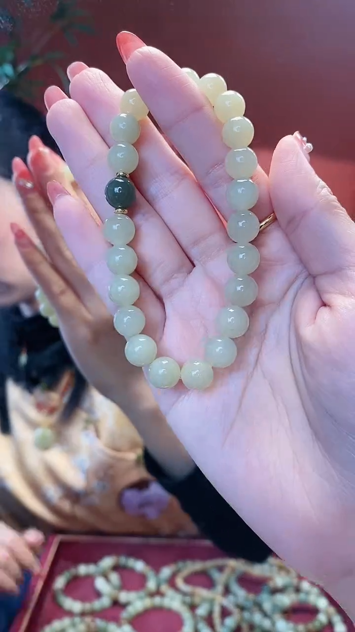 【闪购商品】和田玉手串未镶嵌手串尺寸约9mm